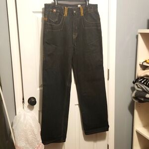 Rocawear wide leg jeans Men's 36x32 Y2K. Amazing details, streetwear discounted